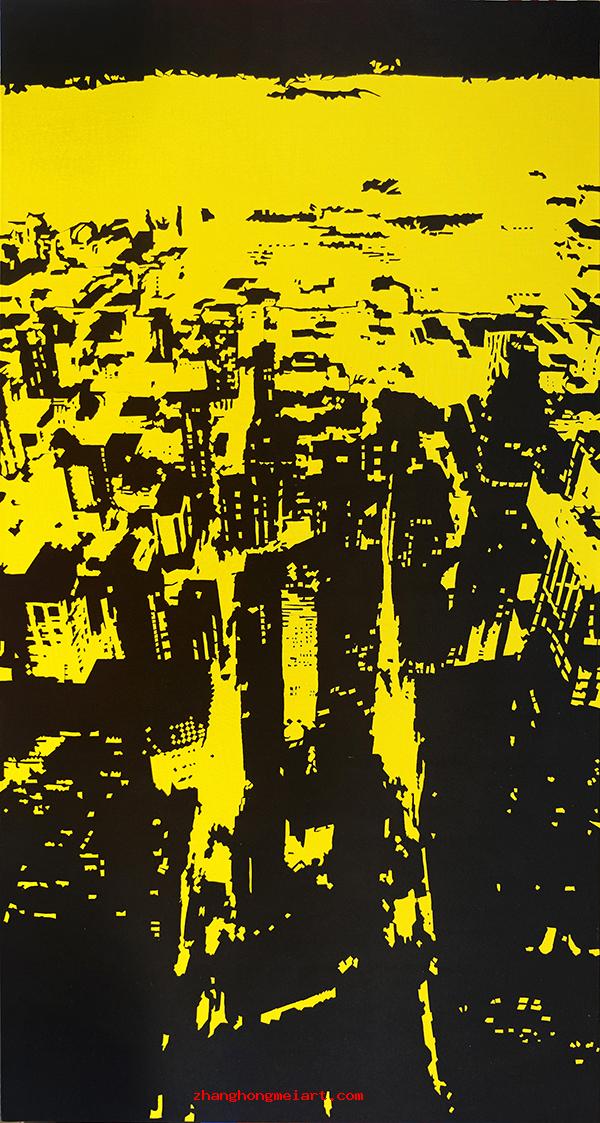 城市之光 City Lights 100x190cm 综合材料 Composite material 